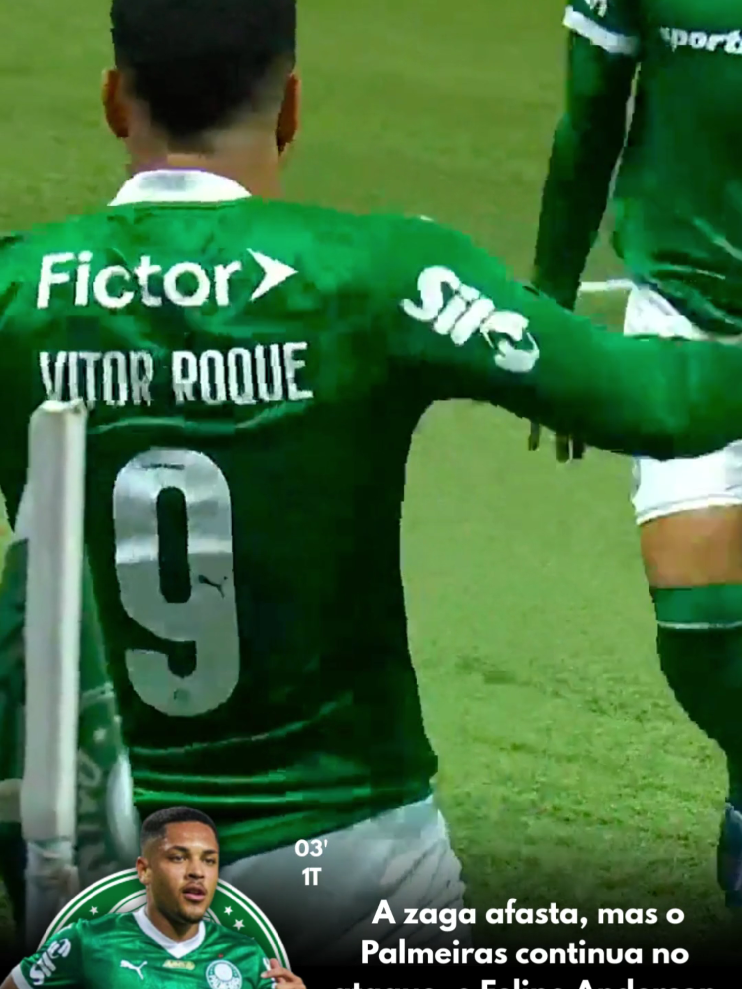 GOL DE VITOR ROQUE DO PALMEIRAS CONTRA O INTERNACIONAL  #palmeiras #vitorroque #futebol #brasileirao #internacional