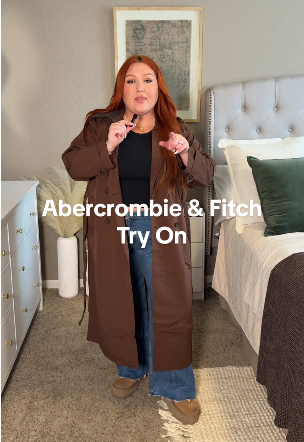 Tell me how we’re feeling about these Fall pieces from @abercrombie 🍁 Thinking about trying a different wash & size in the bootcut jeans, and I’m still on the hunt for a new leather jacket.  #abercrombiejeans #abercrombiehaul #abercrombiecurvelove #plussizeshopping #plussizefallfashion 