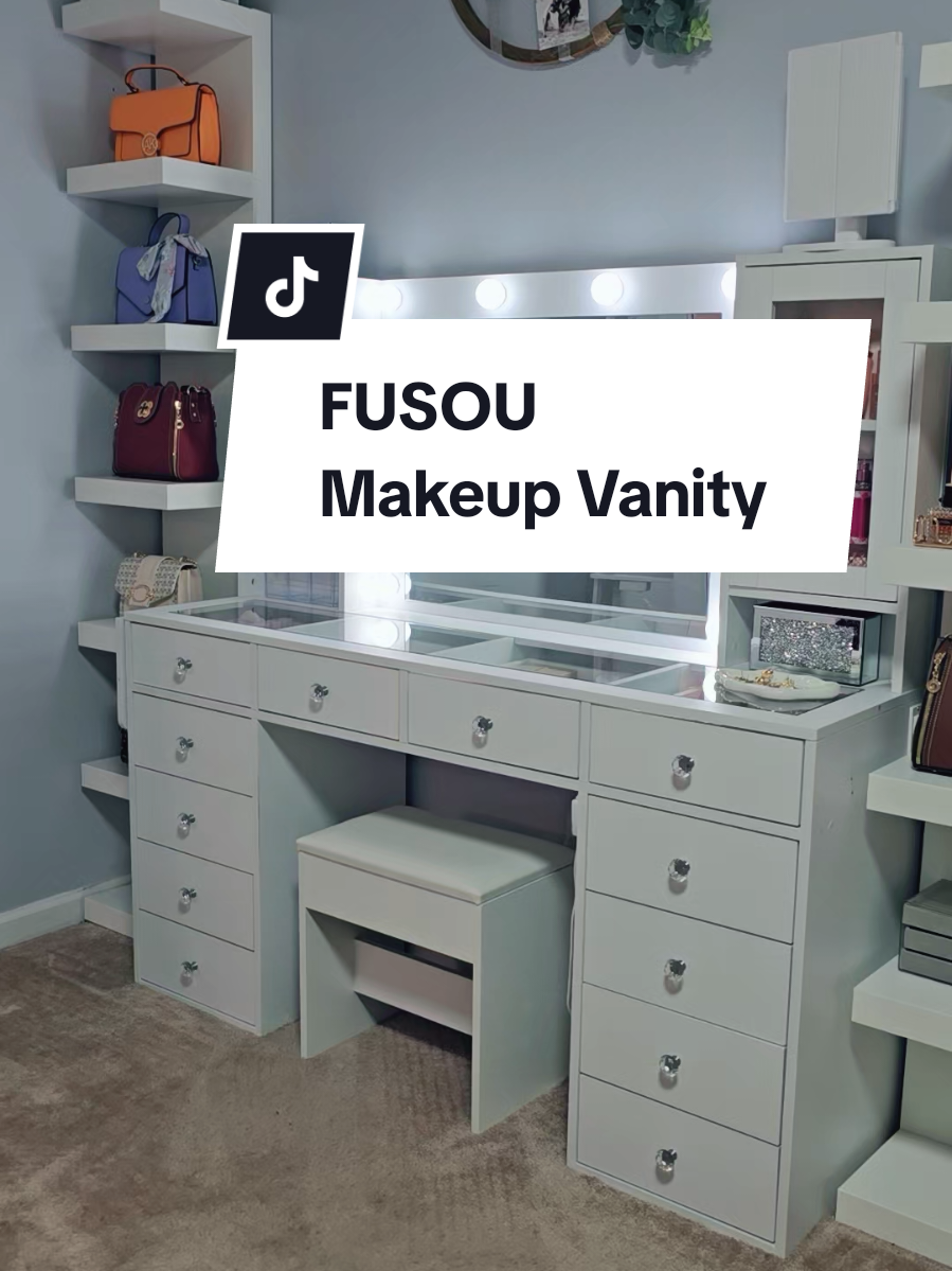 FUSOU Makeup Vanity 🌸 #Vanity #MAKEUPVANITY #fusoufurniture #vanitymirror 