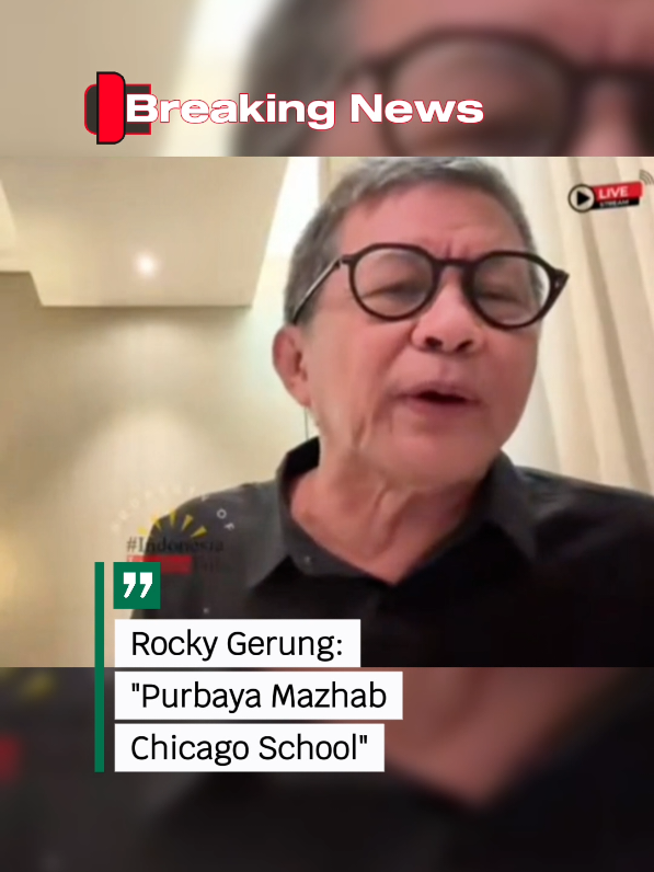 Pengamat politik Rocky Gerung menilai sepak terjang Menkeu Baru Purbaya Yudhi Sadewo yang bermazhab Chicago School akan berhasil jika membereskan ekologi kabinet. Demikian dikatakan Rocky dalam webinar yang disiarkan dari Jakarta, Jumat (12/9/2025). #mentrikeuangan #beritaterkini #breakingnews #rockygerung #menkeu 