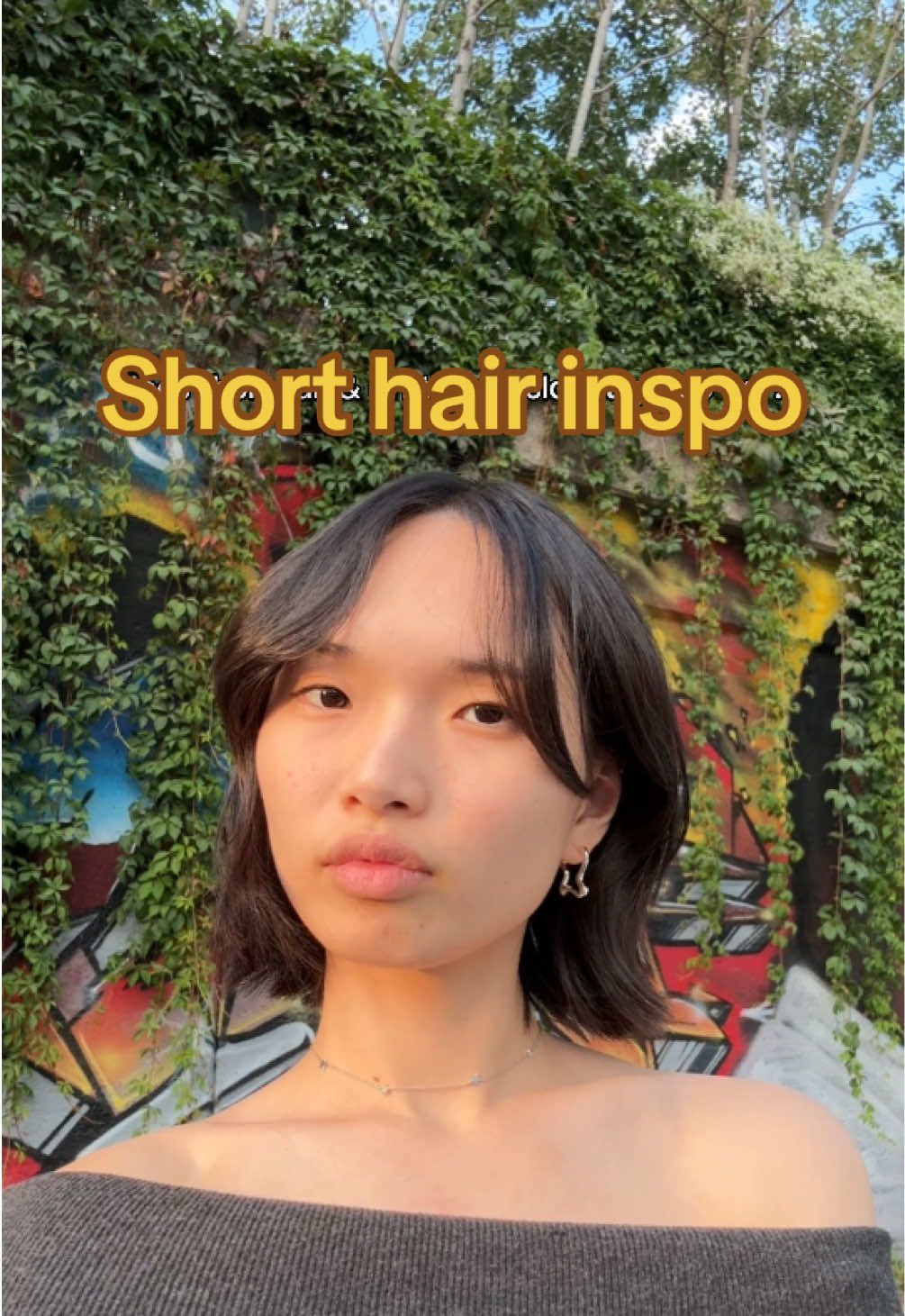 i think off the shoulder tops pair well with short hair 🤔 wat do u think? #shorthair #shorthairstyles #shorthaircut #shorthairinspo #offtheshoulder 