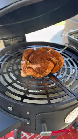 Charcoal grilled Chicken is Delicious.   Protein: Whole Chicken Binder:Avocado Oil Rub: Cookout Dust Fuel: Jealous Devil Lump Charcoal #chicken #grill #bbq #charcoal #outdoorcooking