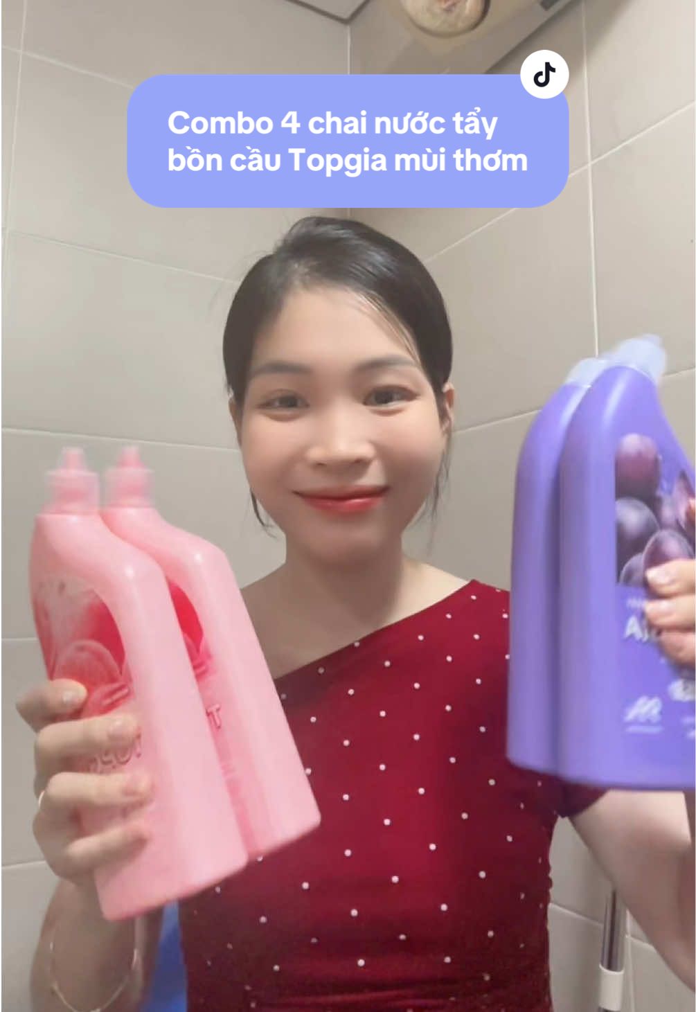 Combo 4 chai nước tẩy bồn cầu Topgia mùi đào, mùi nho thơm ngát#nuoctayboncau #tayboncautopgia #topgia #nuoctayboncaumuidao #nuoctayboncaumuinho 