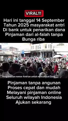 Pinjaman tanpa agunan, bunga (0%) walaupun BI cheking jelek bisa, semua di tanggung sama pihak yayasan al-falah cukup dengan KTP, pencarian paling lama 15/30 menit, pinjaman di acc #bank #bca #pinjamanonline #amanah #berkah 