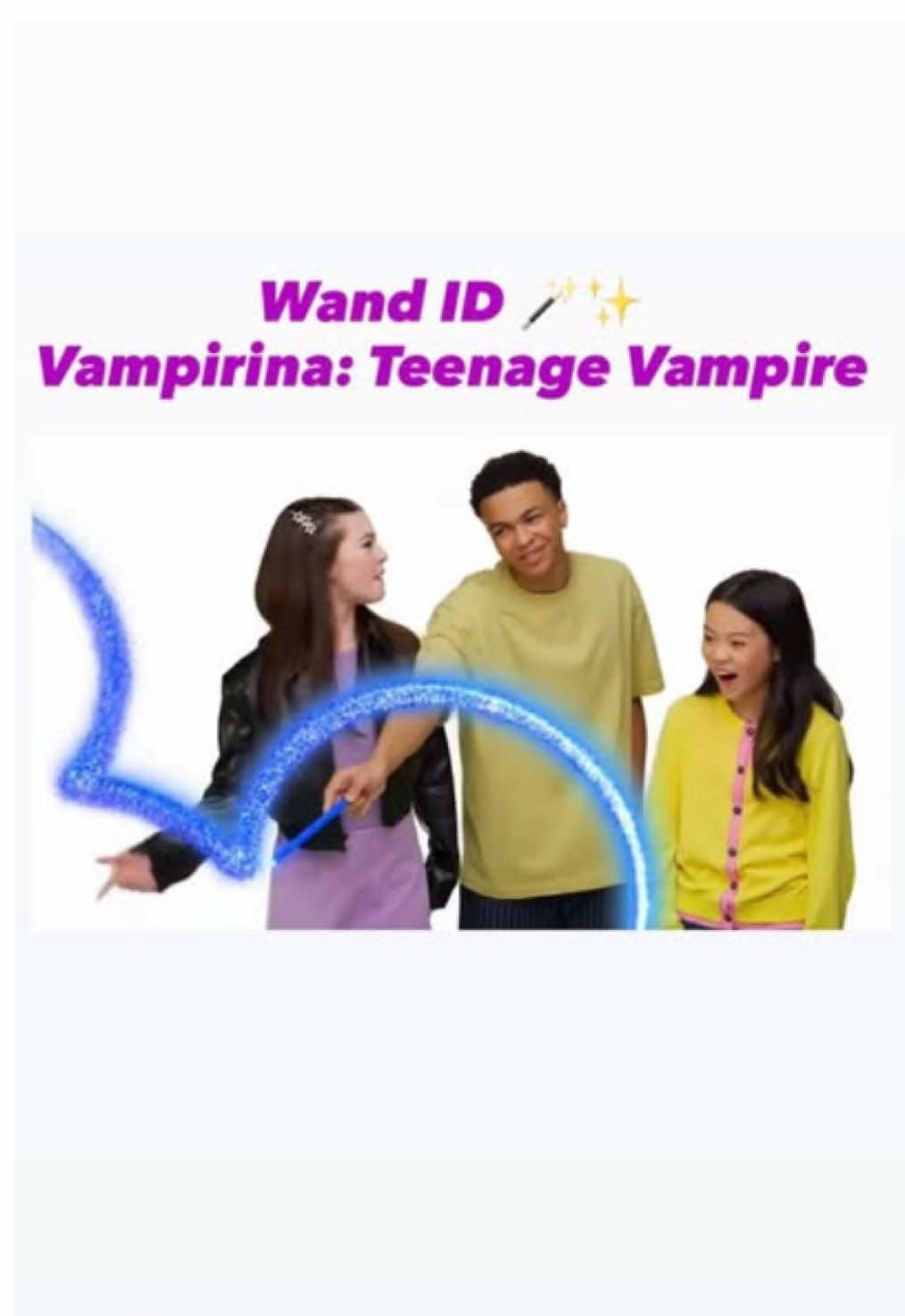 My very first Disney WAND ID🪄✨with my amazing Vamp castmates @Kenzi Richardson and @Shaun Dixon #vampirinateenagevampire  I grew up watching the Disney Wand ID and now I got to make one myself — Dream Come True! ✨🥹 Hope you enjoy this magical moment as much as I did. 💫 #disneywandid #sophie #vee #elijah