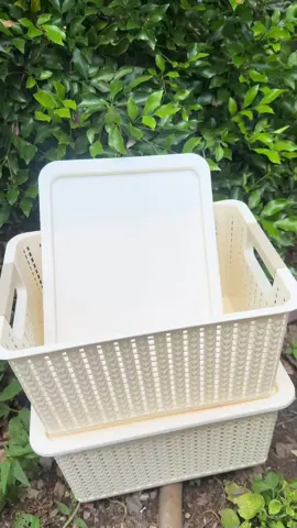 Rổ nhựa đan mây có nắp#rổ #rodanmay #dogiadung #tiktokshop #mebetom 