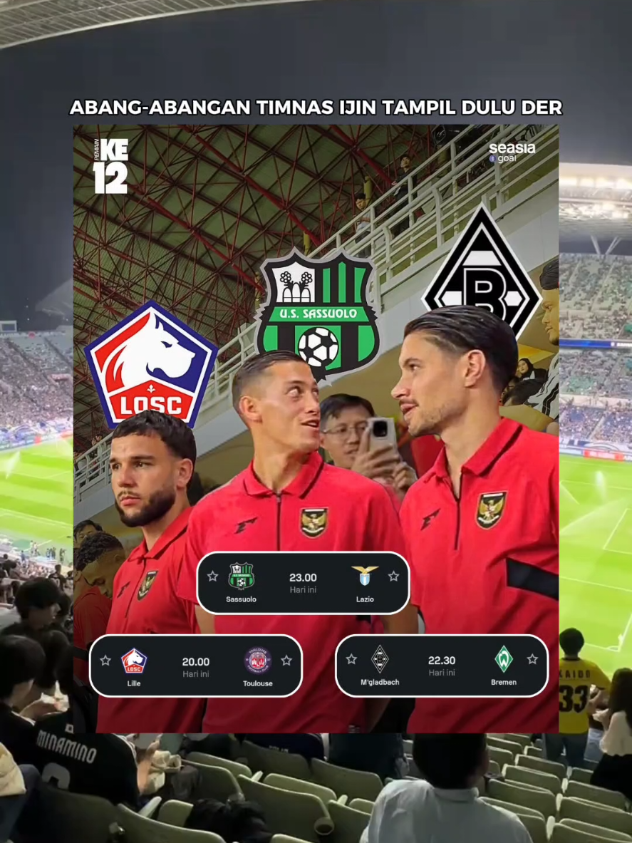 Kelas berat nih, kurang Emil aja yang mainnya besok. Verdonk, Jay, dan Diks akan main hari ini, semoga ketiganya bisa main terutama Verdonk yang baru pindah 😍 Source: ig/seasigoal #CalvinVerdonk #LOSC #JayIdzes #Sassuolo #KevinDiks #BorussiaMönchengladbach 