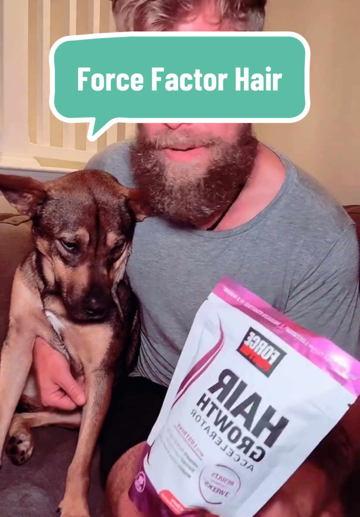 #tiktoklive starring the husband #forcefactor #hairgrowth #lustriva #biotin 