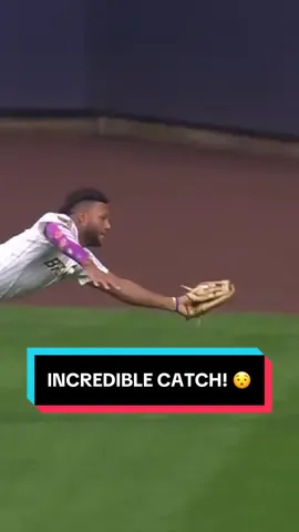 Jackson Chourio makes a WILD diving grab 👏 #baseball #MLB #brewers 
