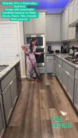 Steam Mop Dual-Rod Design with Detachable Handheld Steamer #steammop #mop #cleaninghome #Schenley 