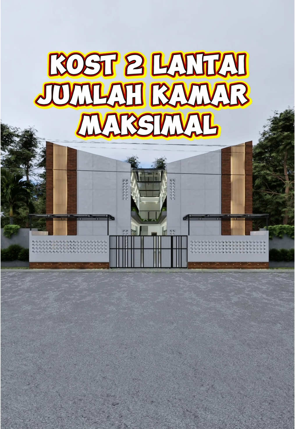 Kost 2 lantai 13x25 meter #koskosan #desainkost #longervideos 