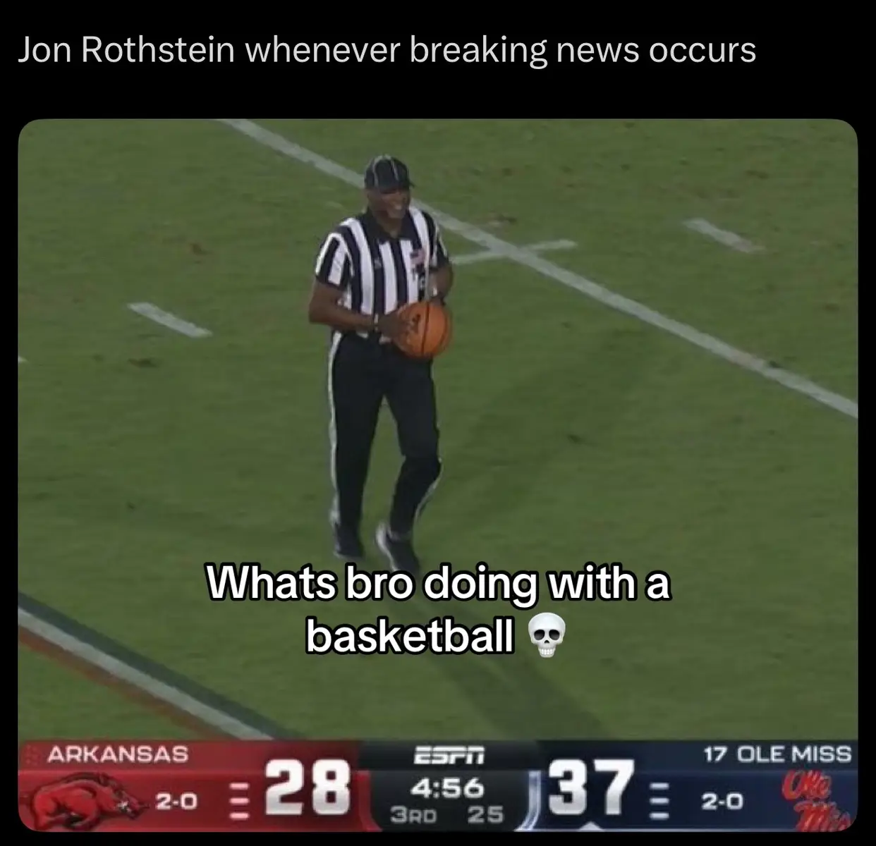 What’s the ref doing with a basketball 💀 @Unnecessary Roughness 