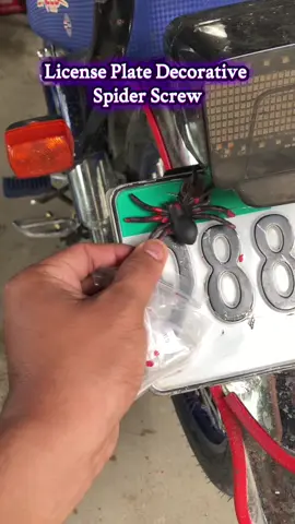 Oh baka trip nyorin para maiba naman haha narito po ang #license #plate #decorative #spider #screw 