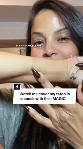 Tattoo? Watch this disappear 👀  One aplication and gone 😮  Check it out below ⬇️  #foundationstick #tattooremovalprocess #palladiobeauty @Palladio Beauty 