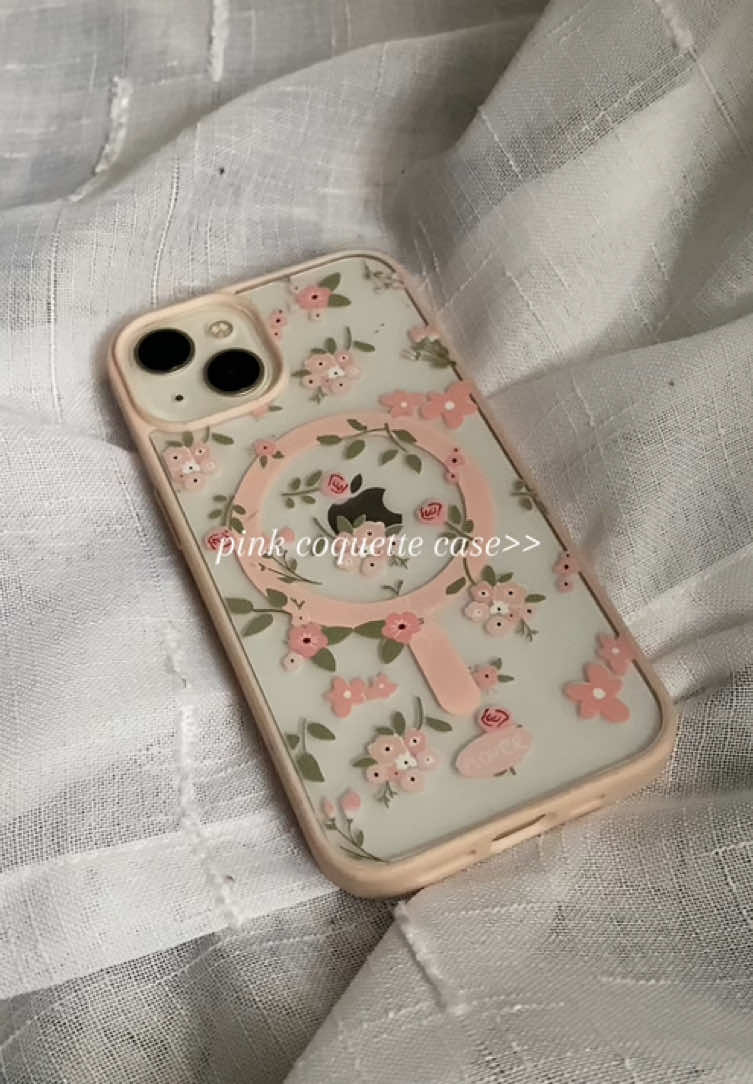 pink coquette case/ pink flower case 🎀😍 #flowercase #coquettecase #cutecase #iphonecase #cleancase  