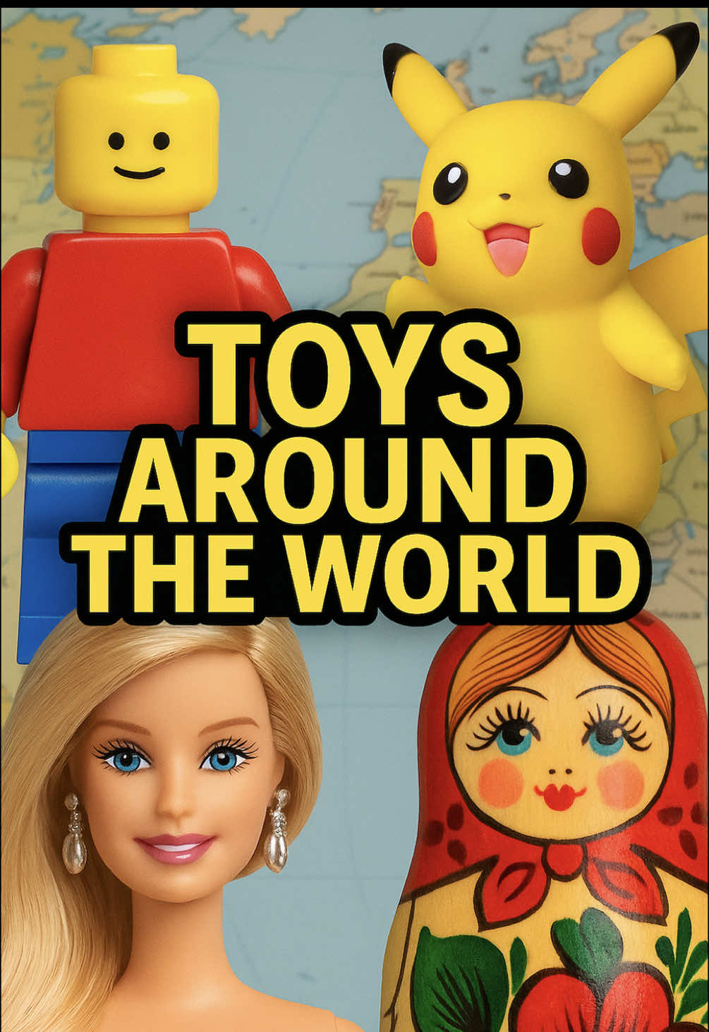 Toys Around The World! From LEGO in Denmark to Pokémon in Japan, every country has given us legendary toys that shaped childhoods. The U.S. brought Barbie, G.I. Joe, and the Frisbee. Germany gave us teddy bears and model trains. Hungary puzzled the world with the Rubik’s Cube. And France added classics like Etch A Sketch and Sophie la Girafe — one of the most beloved toys for toddlers. This global tour of play highlights the creativity behind the toys for kids we all grew up with — and the ones still filling toy boxes today. Which of these famous toys was your favorite growing up? 🎲🧸🚂 #toys #toysforkids #geography 