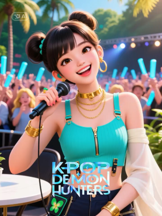 K-Pop demon Hunters ai template capcut #CapCut #ai #ainesia #globalaidc #kpopdemonhunters 