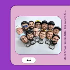 Cheers to unforgettable moments! 🥂✨ Introducing the Gominime Bobblehead Bottle Opener — the perfect blend of fun and functionality for your groomsmen, corporate buddies, or loyal teammates! 🏆💼 Custom-made from your favorite photos, these quirky openers add a personal touch to every celebration. Picture the smiles as they pop open their favorite drinks with a touch of nostalgia and individuality! 🎉🍻 Whether it's for weddings or corporate gifts, these creations shine in every occasion and invite laughter to any gathering. Why be basic when you can be a bobblehead?! Grab yours before they bobble away! 🙌🤪 #GroomsmenGifts #CorporateGifts #PersonalizedGifts #BobbleheadLove #CreativeGifts #TeamSpirit #WeddingGifts #UniqueGiftIdeas #DrinkResponsibly #FunAndFunction #groomsmengifts #groomsmangift #groomsmen #weddinggifts Shop Now https://www.etsy.com/listing/1851387079/cool-groomsmen-gifts-corporate-gifts