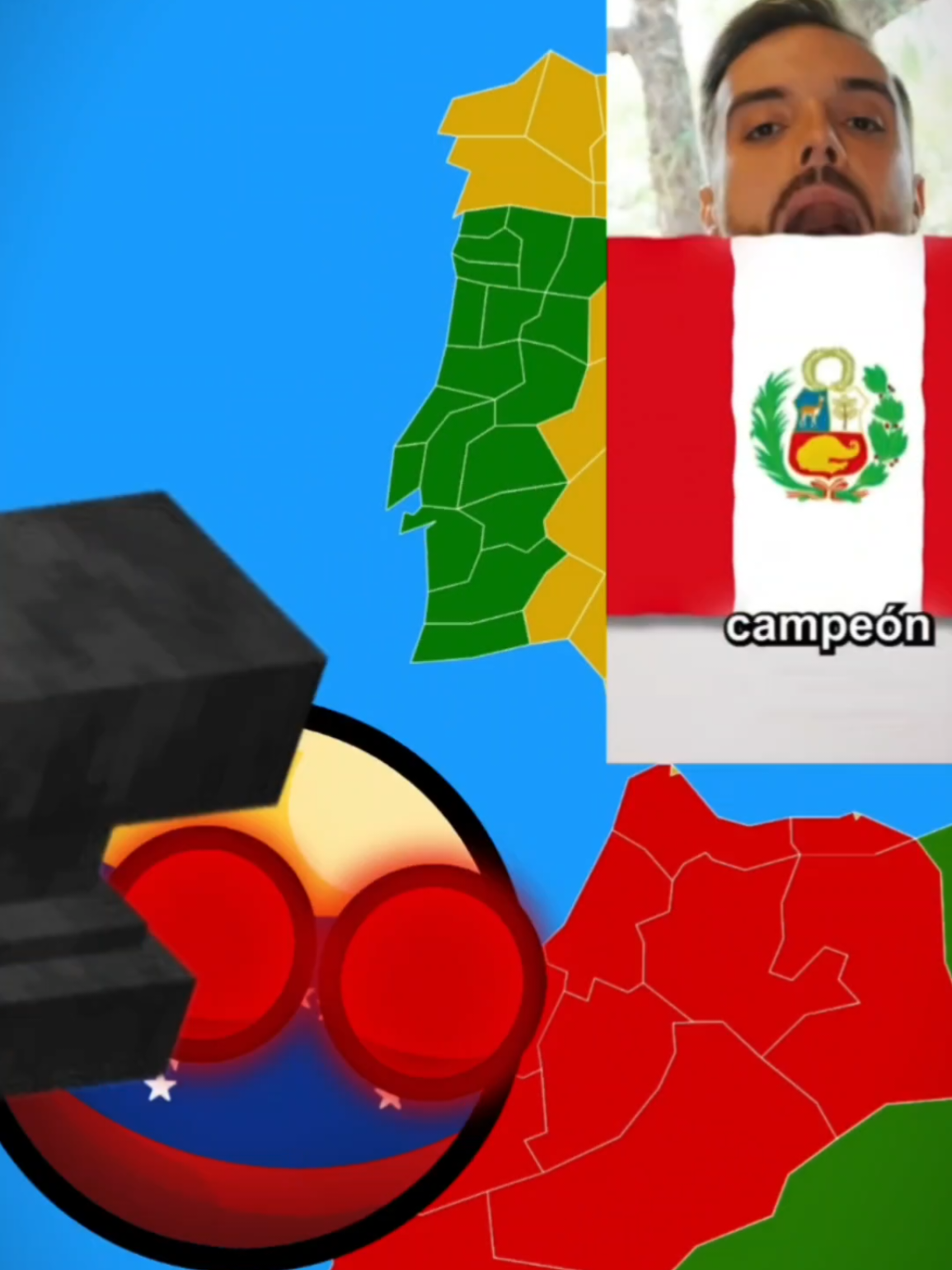 Perú VS Venezuela Ibai| #humor #memes #countryballs #fyp #peruesclave 