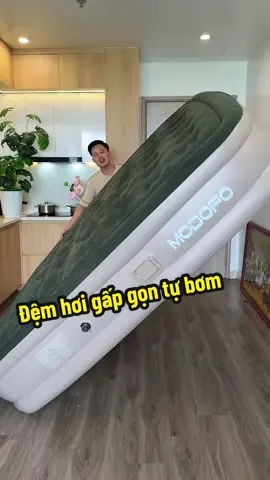 Đệm hơi gấp gọn siêu êm, thiết kế công thái học cực đã, tặng kèm bơm tự động #demhoi #demhoitubom #demhoigapgon #xuhuong #nhanuytin88 