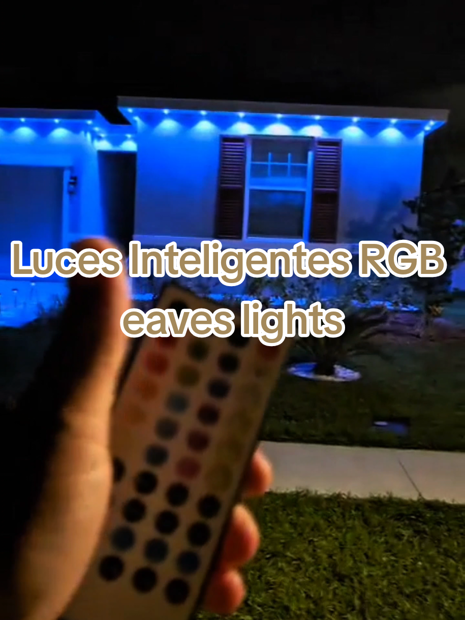 Luces inteligentes rgb eaves lights o luces led permanentes #tiktokshoprestock #lucesdecorativas #Outdoors #lightdecor #brightlights 