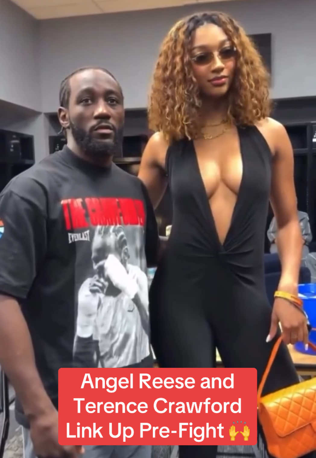 Angel Reese in the house for Crawford v Alvarez 🔥 (Via: saycheesetv/IG) #angelreese #terencecrawford #caneloalvarez #Canelo #knockout 