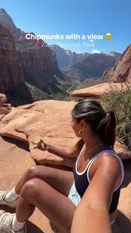 Canyon Overlook Trail at Zion National Park with all my Chipmunks 🥹🫶🏽