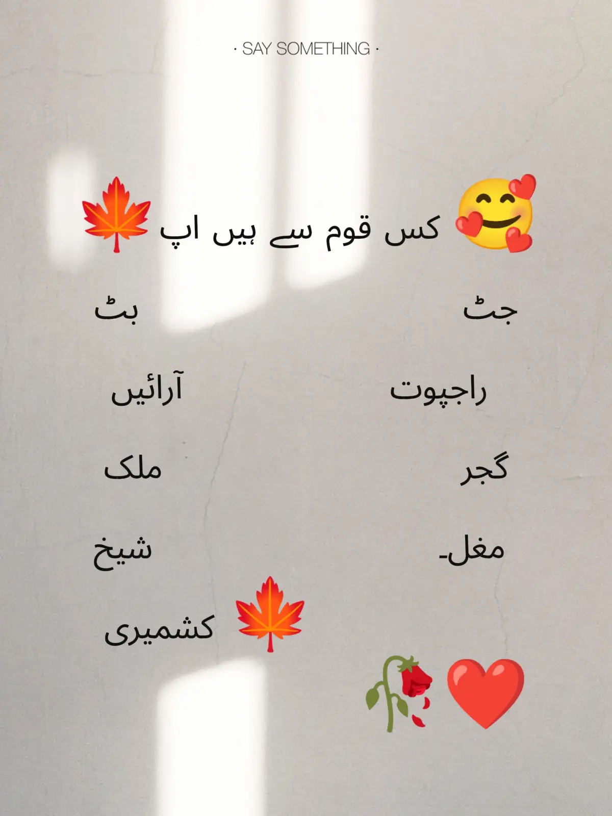 میں کشمیری 🍁 بٹ🫀😊 Respect all cost sts 🫀🥀 #questions #viralvideo #foryoutrick @🍁کشمیر ی لڑکا 🍁 