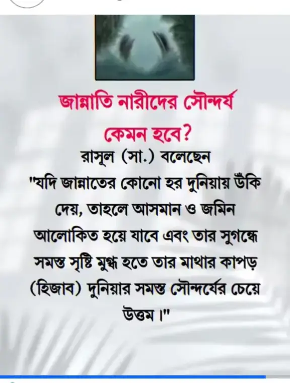 জান্নাতি মেয়েদের সৌন্দর্য কেমন হবে?#ইসলামিক_ভিডিও_🤲🕋🤲 #foryou #fyp 
