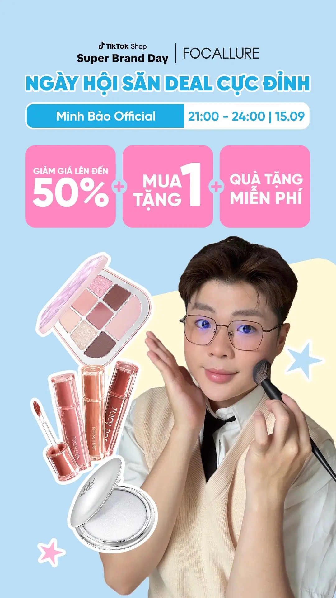 🔥KOL Minh Bảo hẹn bạn tối 15/9 trong siêu livestream cực đỉnh! 👉 Deal giảm tới 50% + quà xinh “Back To Slay” chỉ xuất hiện trong Super Brand Day Focallure, đừng bỏ lỡ nha! 💋 #focallure #focallurevn #Backtoslay #focalluresuperbrandday