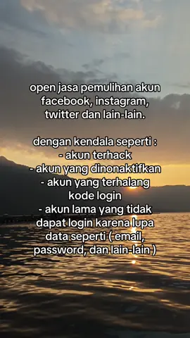 open jasa pemulihan akun sosmed✔️#fyp #pemulihanakuninstagram #pemulihanakun #pemulihanakunsosmed #sadapwajarakjauh😜😜 