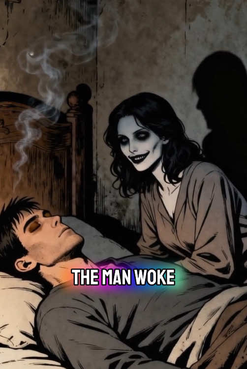 The man woke in the middle of the night and saw his wife staring at him with a smile #storytime #mystery #horror #horrortiktok #story 