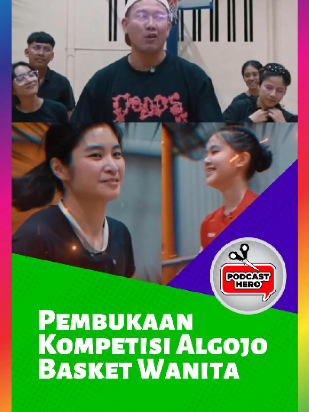 Pembukaan Kompetisi Algojo Basket Wanita Host memperkenalkan kompetisi untuk mencari pemain basket wanita terbaik dan memperkenalkan kedua kontestan. sc: pebasket sombong denny sumargo #densu #chloecathleen #jacquelynchandra #basket #algojobasket