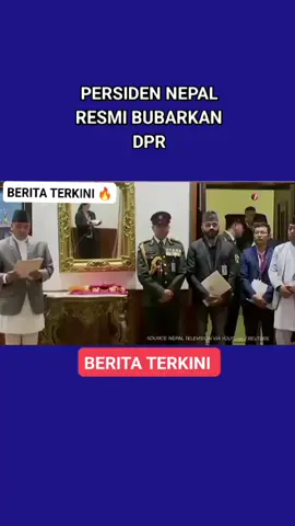 #beritaterkini🔥 PERSIDEN NEPAL RESMI BUBARKAN DPR 