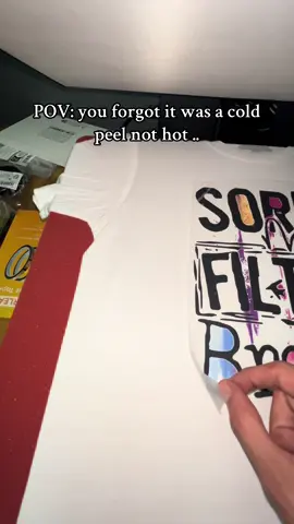 Happens lol I gotta separate them 🤦🏻‍♀️ #heatpressmachine #coldpeeltransfers #dtftransfers #tshirtbusiness #smallbusinesscheck 
