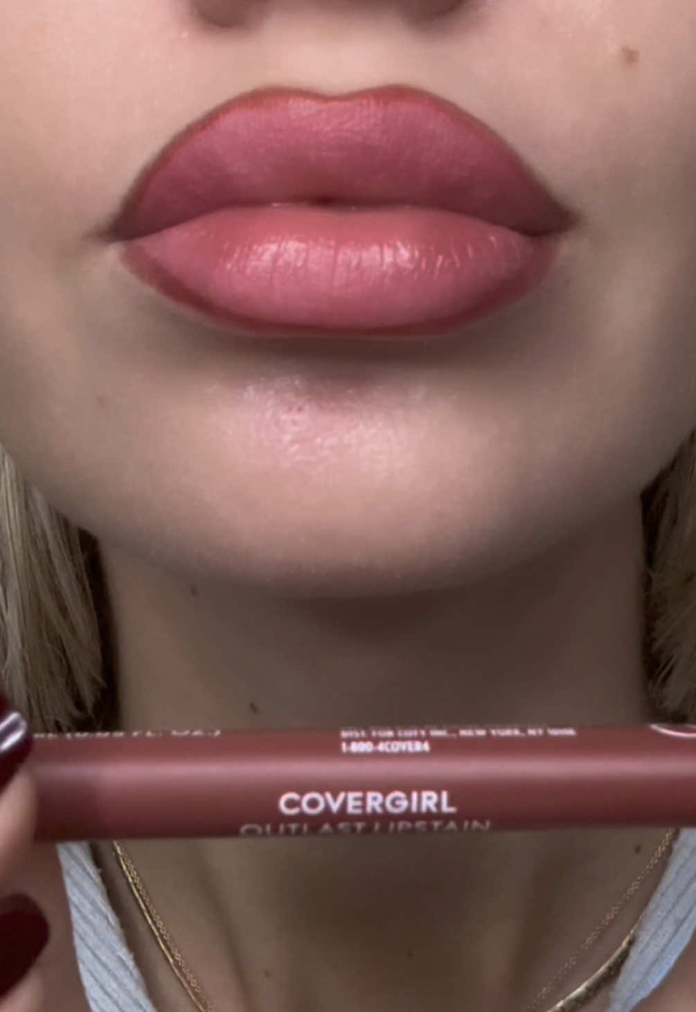 @COVERGIRL lipstain in canyon 💋  #makeup #lip #lipstain #liner #covergirl 