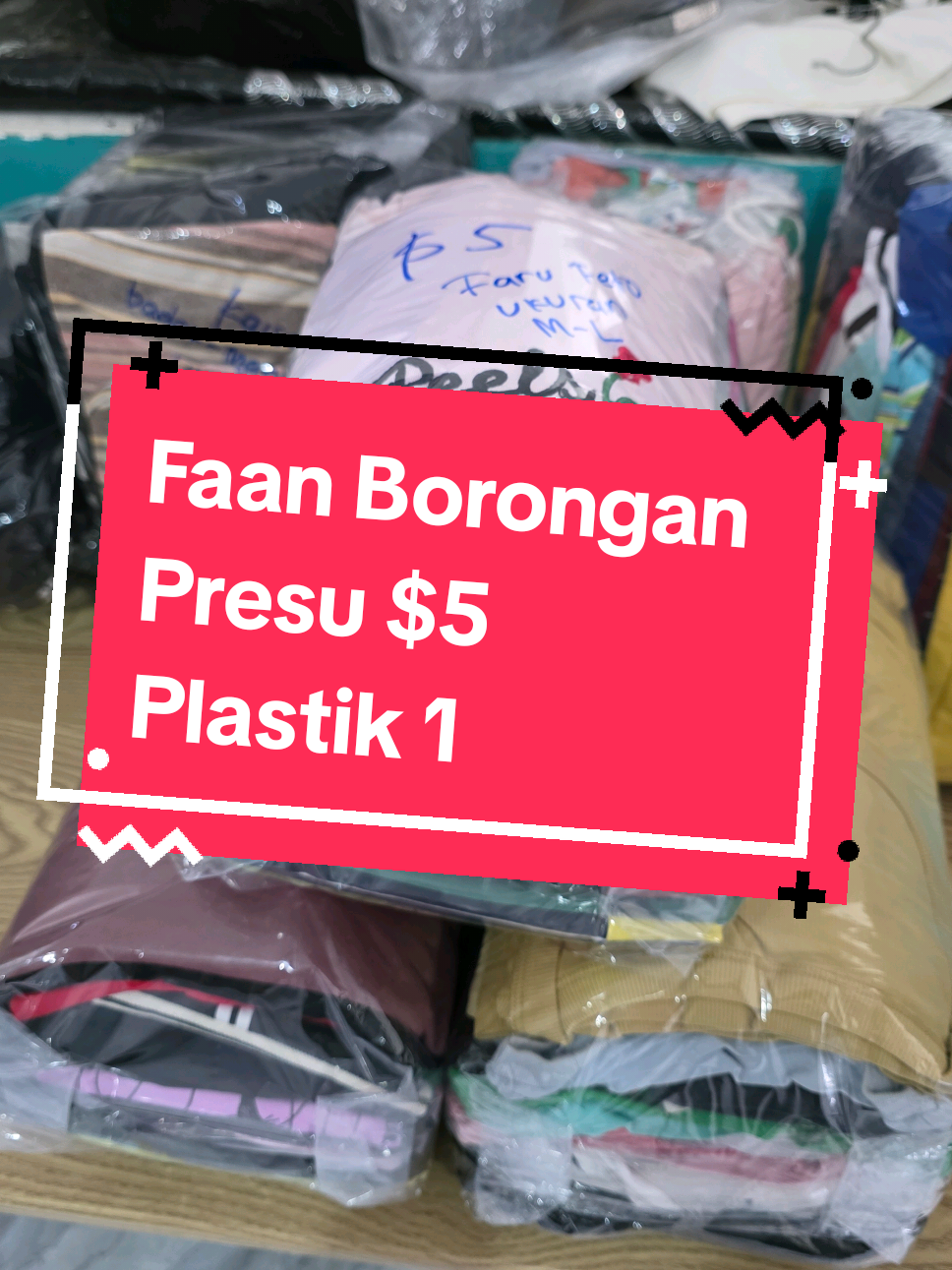 Part 1 Faan Borongan, plastik kiik Presu $5. Iha faru feto, kalsa naruk, faru gola, kalsa badak, faru mane, nst. Fatin iha Chatique Laundry Balide, Andar 2. iha strada Balide besik dalan atu tama ba Sekolah Kristal. #creatorsearchinsights #fyptimorleste🇹🇱 #chatiqueobralanbaratu #thrifpreloved #faanborongan 