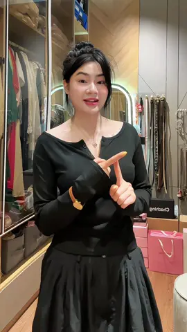 Áo thun phối ren cổ, tay dài cho mùa thu đông #aothundaitay #aothunphoiren 