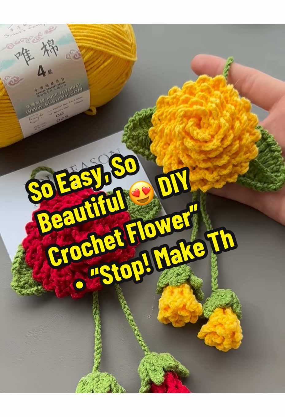 Learn how to crochet this stunning flower wall hanging 🌸🧵 Perfect for beginners, this step-by-step tutorial shows you how to make big flowers, small blossoms, and leaves—all combined into a beautiful handmade decoration. Easy, fun, and beginner-friendly! #creatorsearchinsights #CrochetForBeginners #flowerdecor #crochetstepbystep #handmadewithlove 