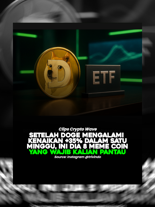 Setelah Dogecoin meroket +35% dalam seminggu, tren meme coin kembali jadi sorotan 🔥 Nah, ini dia 8 meme coin yang wajib kalian pantau. Menurut kalian, apakah hype ini bakal tahan lama atau cuma FOMO sesaat? 🤔 #dogecoin #memecoin #crypto #cryptowave 