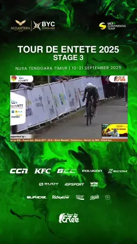 Highlight from Tour de Entete 2025 Stage 3 🏁 A proud moment as we earned the title Best Indonesian Rider for Stage 3🇮🇩🚴 On to the next stage! 🔥 #nusantarabyccyclingteam #TourdeEntete2025 #NusantaraBYC #stage3 #race 