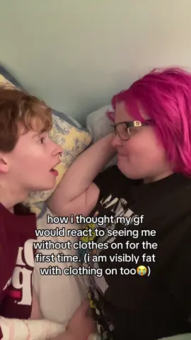 if someone gets the privilege of seeing your body and makes you feel bad in any way, RUN. my gf is an angel and i love her! she was very enthusiastic and reassuring:) #plussize #lgbtq #wlw #ilovemygf 
