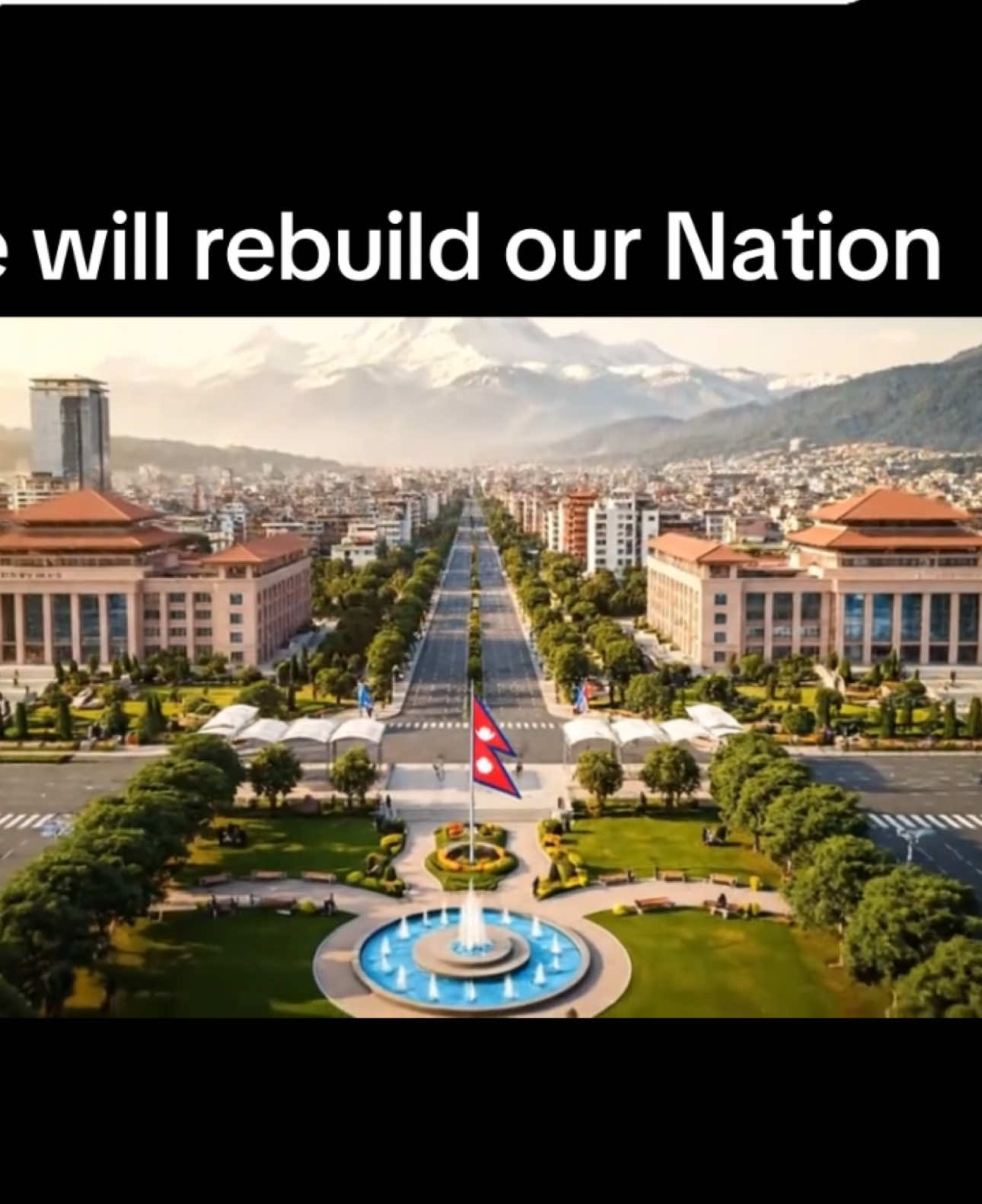 Replying to @Gumede We can always rebuild our nation — brick by brick, heart by heart, with unity, courage, and hope leading the way #genzrevolution #HistoricMoment #jainepal🇳🇵 #Genz #nepaligenz CREDIT @Funny AI 