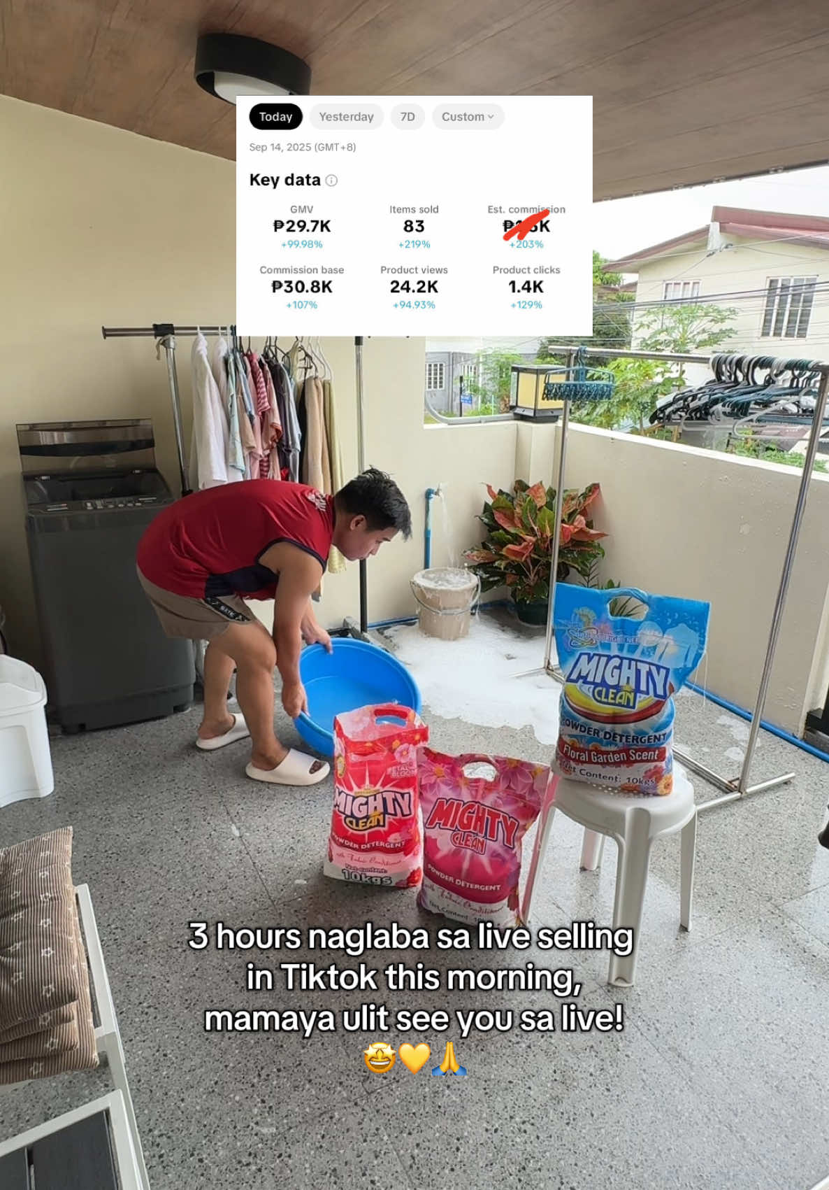 Live Selling ko kanina 3hours naglaba ang saya🤩#mightyclean #powderdetergent #bestseller #viralproducts #trendingproducts 