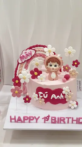 Mụt chiếc bánh nặn siêu cute cho bé Mây nha 🌿 #1999cake #tranbanbanh #setbanhhoa #banhkemdep 