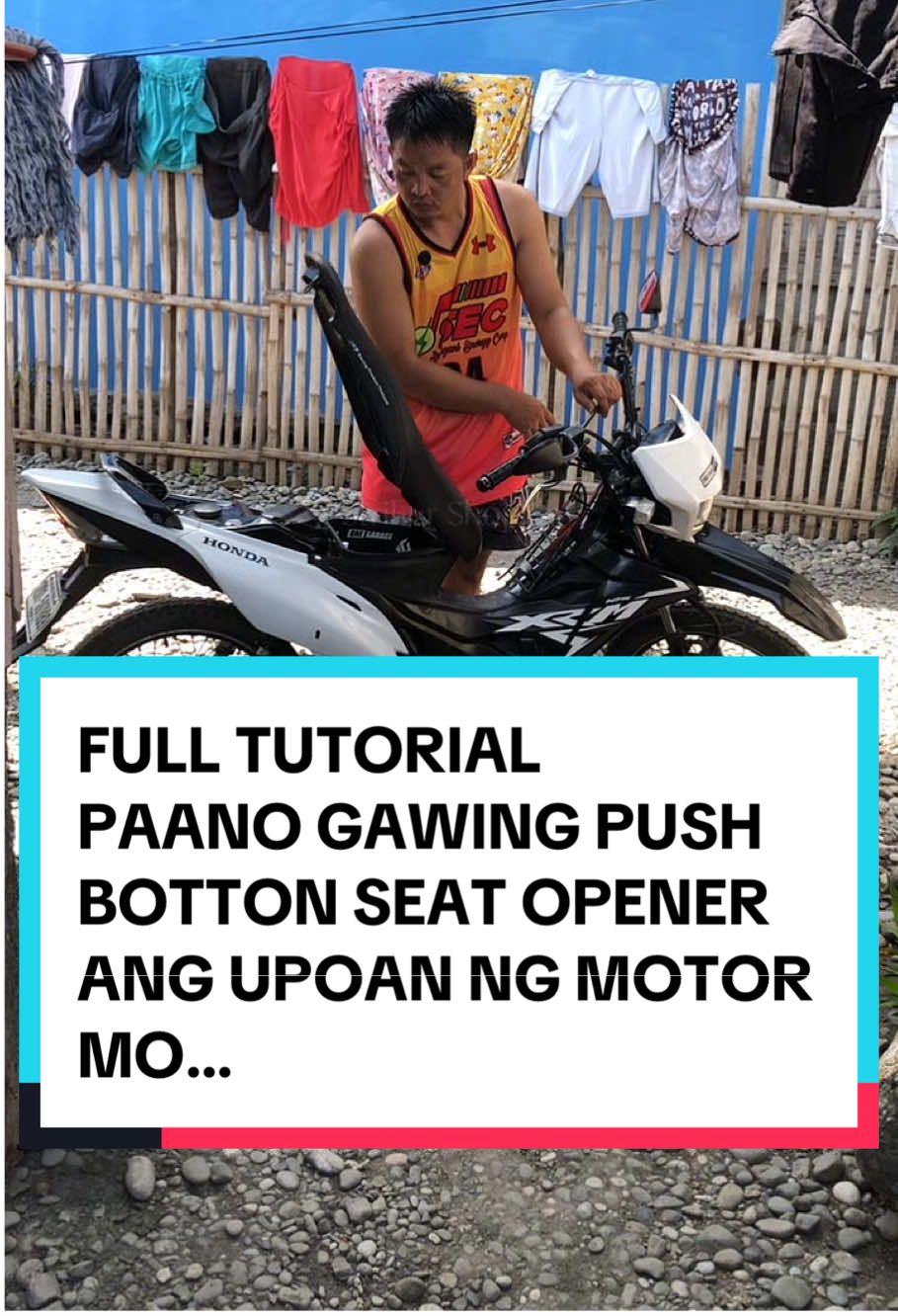Paano gawing push botton seat opener ang upoan sa motor mo.,full tutorial tayo dito mga bossing ito na ang mga request ng tutorial.. #creatorsearchinsights #seatopener #pushbottonseatopener #motorcycle #xrm125fi 