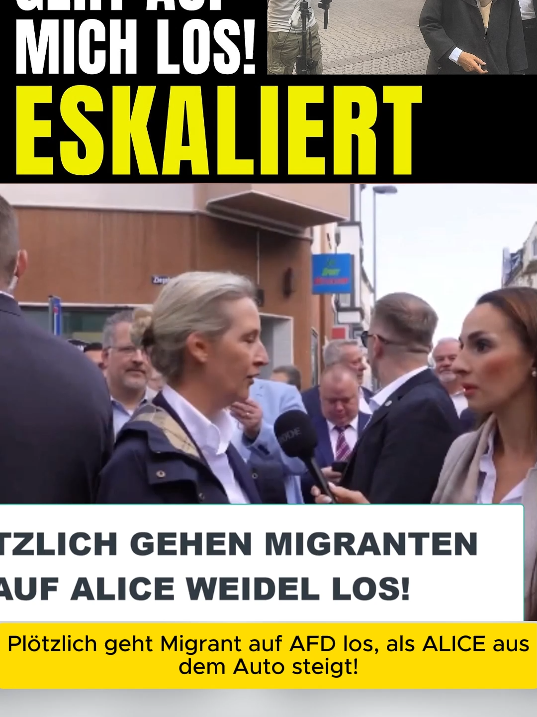 Plötzlich geht Migrant auf AFD los, als ALICE aus dem Auto steigt!