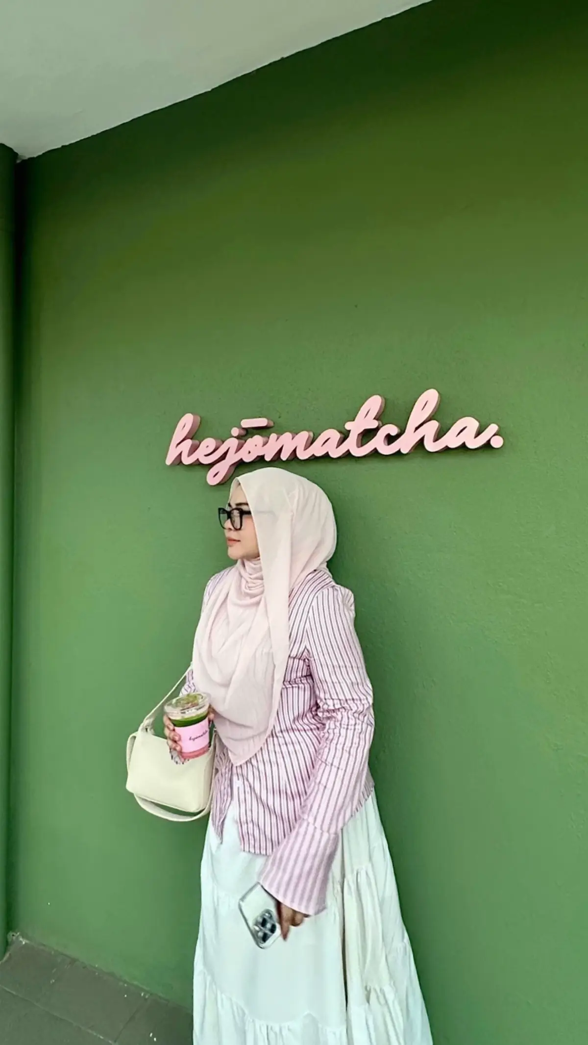 pink & green together ><  #matchastrawberry #fyp 