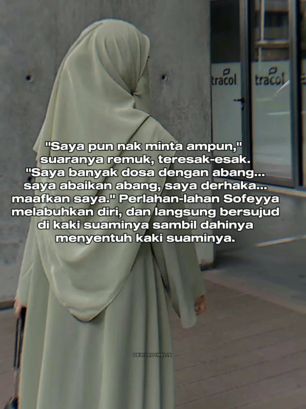 Isteri orang lain nak minta maaf cukup kata sorry je… Sofeyya ni lain macam sampai bersujud kat kaki suaminya, yela nk bau syurga kan?😭 #fyptiktok  #dewirochelle7  #wattpad #trending #wattpadrekomendasi 