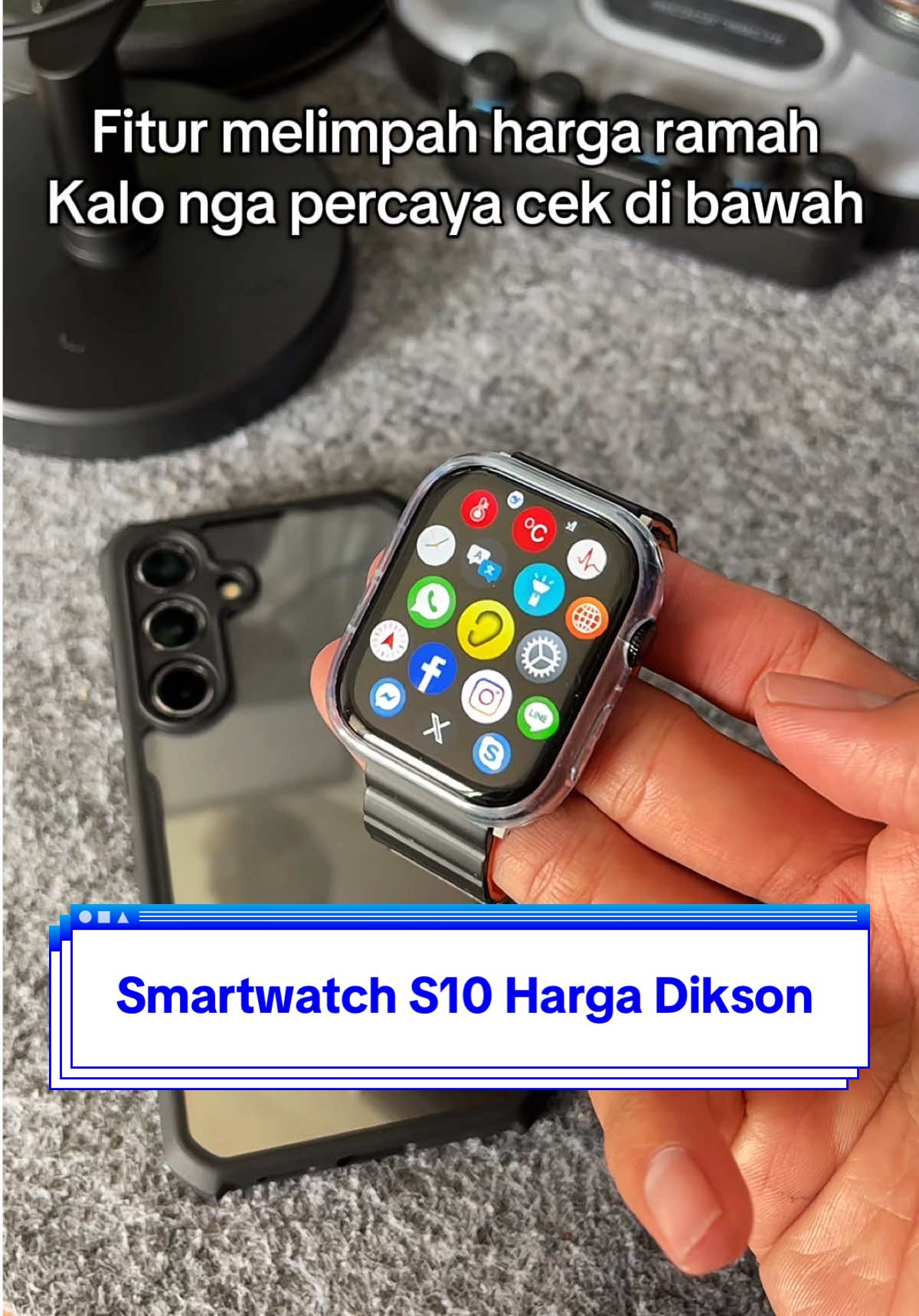 Jangan liat harganya tapi liat fitur nya cek sekarang #smartwatchmurah #jamtangan #smartwatch #smartwatchs10 #modalkontendoang 